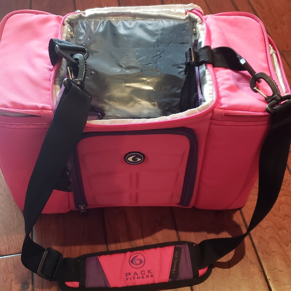 Pink 6-pack bag